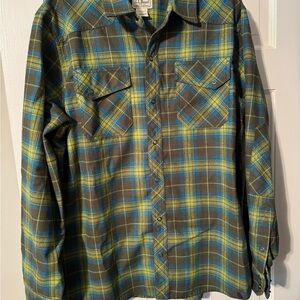 L.L. Bean Blue and Green Plaid Shirt